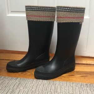 Burberry rain boots